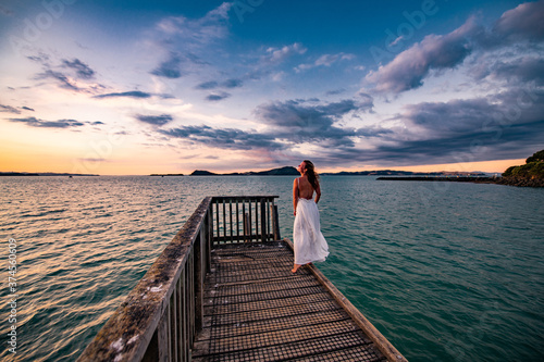 woman on the pier