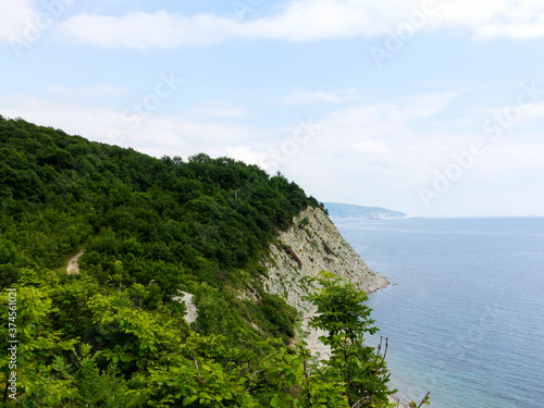 Beautiful scenery of the Black Sea coast near Novorossiysk  Russia