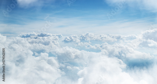 Fototapeta Naklejka Na Ścianę i Meble -  Sky with beautiful clouds from the airplane window