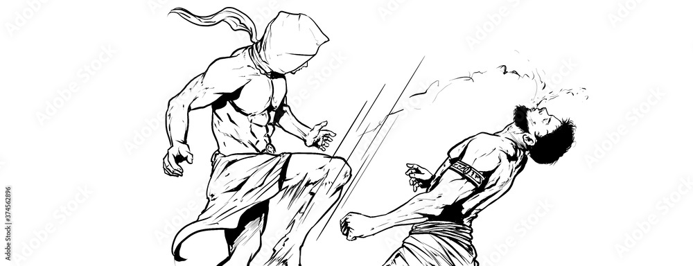 Fototapeta premium Wrestling in the ring