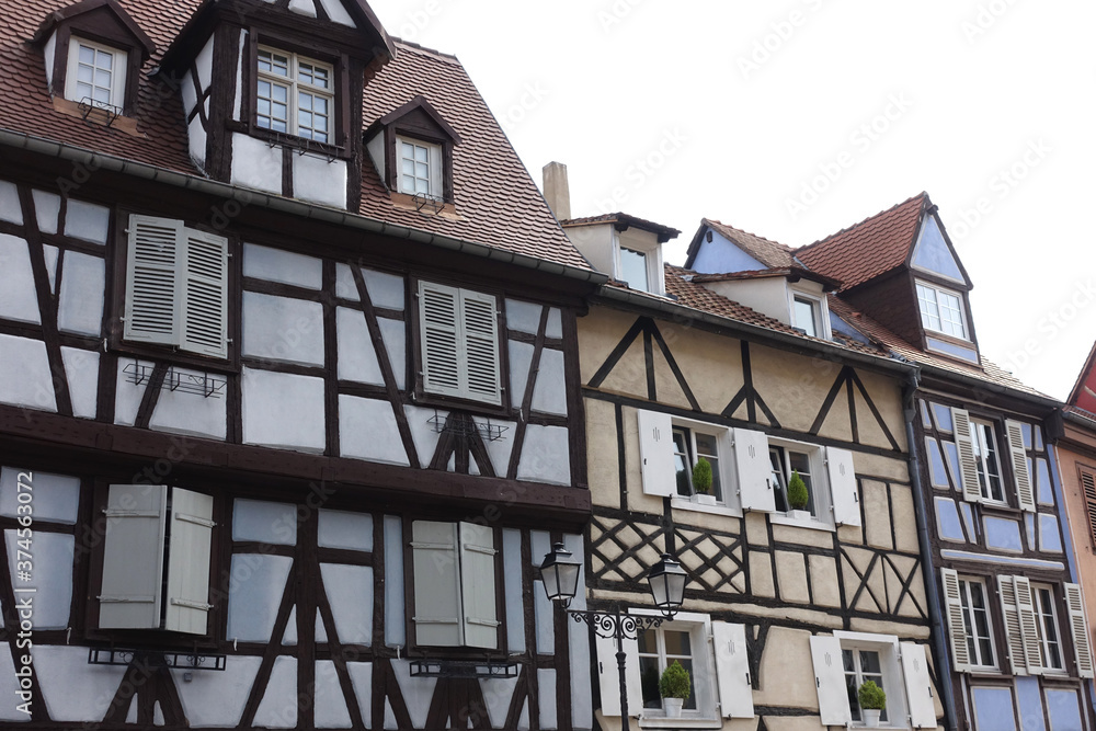 Façades de maisons à colombages à Colmar