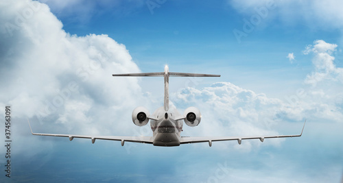 Small private jetplane flyi...