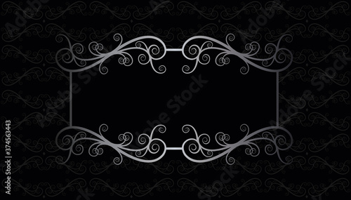 Victorian lace luxury floral swirl pattern frame