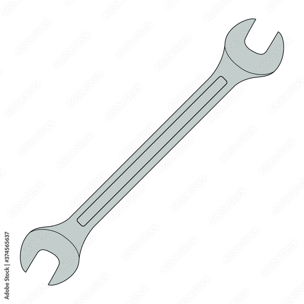 Wrench on a white background Wrench on a white background