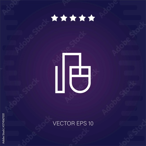 pay per click vector icon modern illustrator