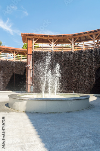 Water fountain at graduation tower with mineral salts in Bochnia. photo