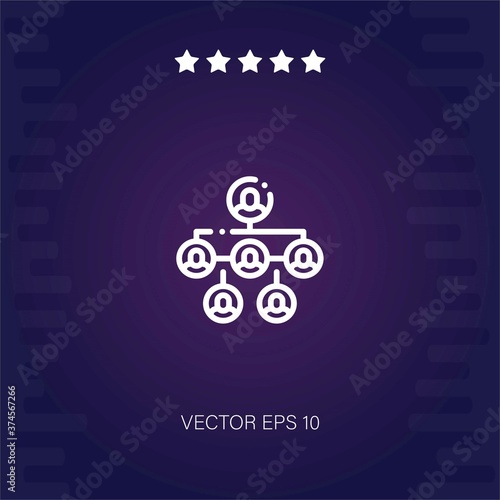 hierarchical structure vector icon modern illustrator