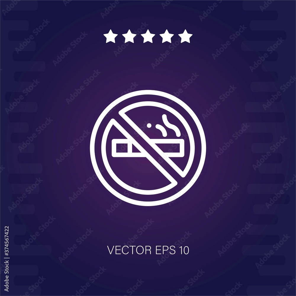 no smoking vector icon modern illustration no smoking vector icon modern illustration