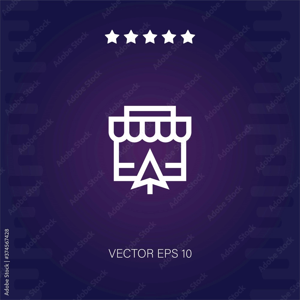 Fotografie online shop vector icon modern illustration