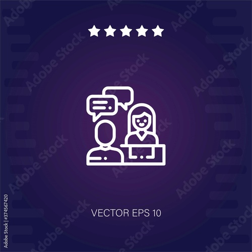 interview vector icon modern illustration