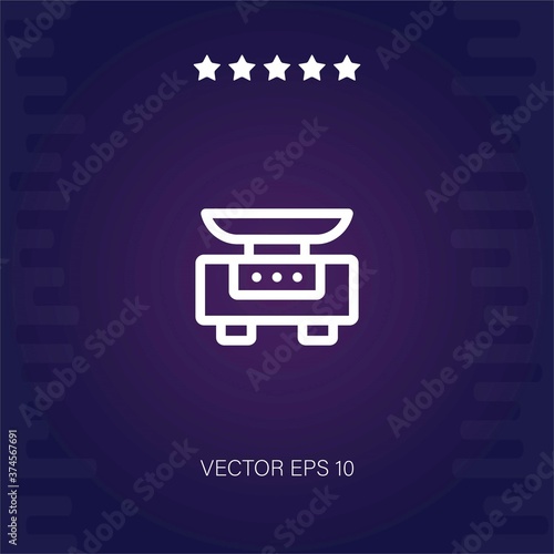 weighing scale vector icon modern illustration