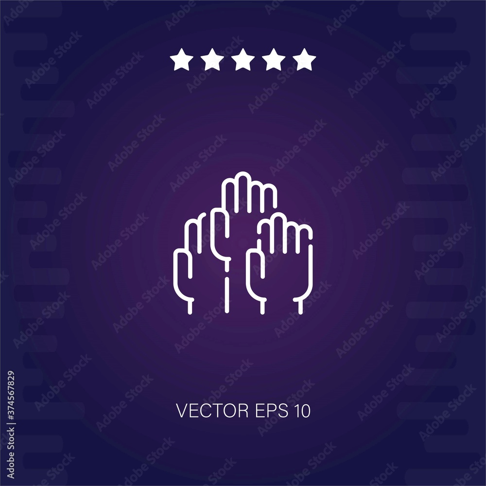 Obraz premium protest vector icon modern illustration