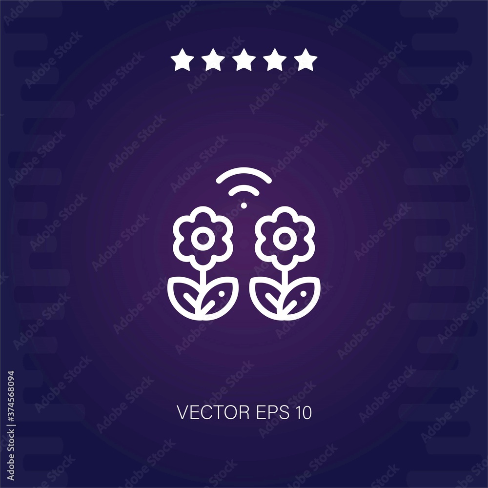 flowers vector icon modern illustration flowers vector icon modern illustration
