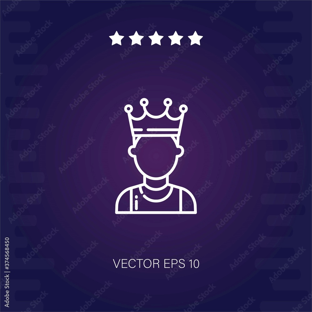 crown vector icon modern illustration crown vector icon modern illustration