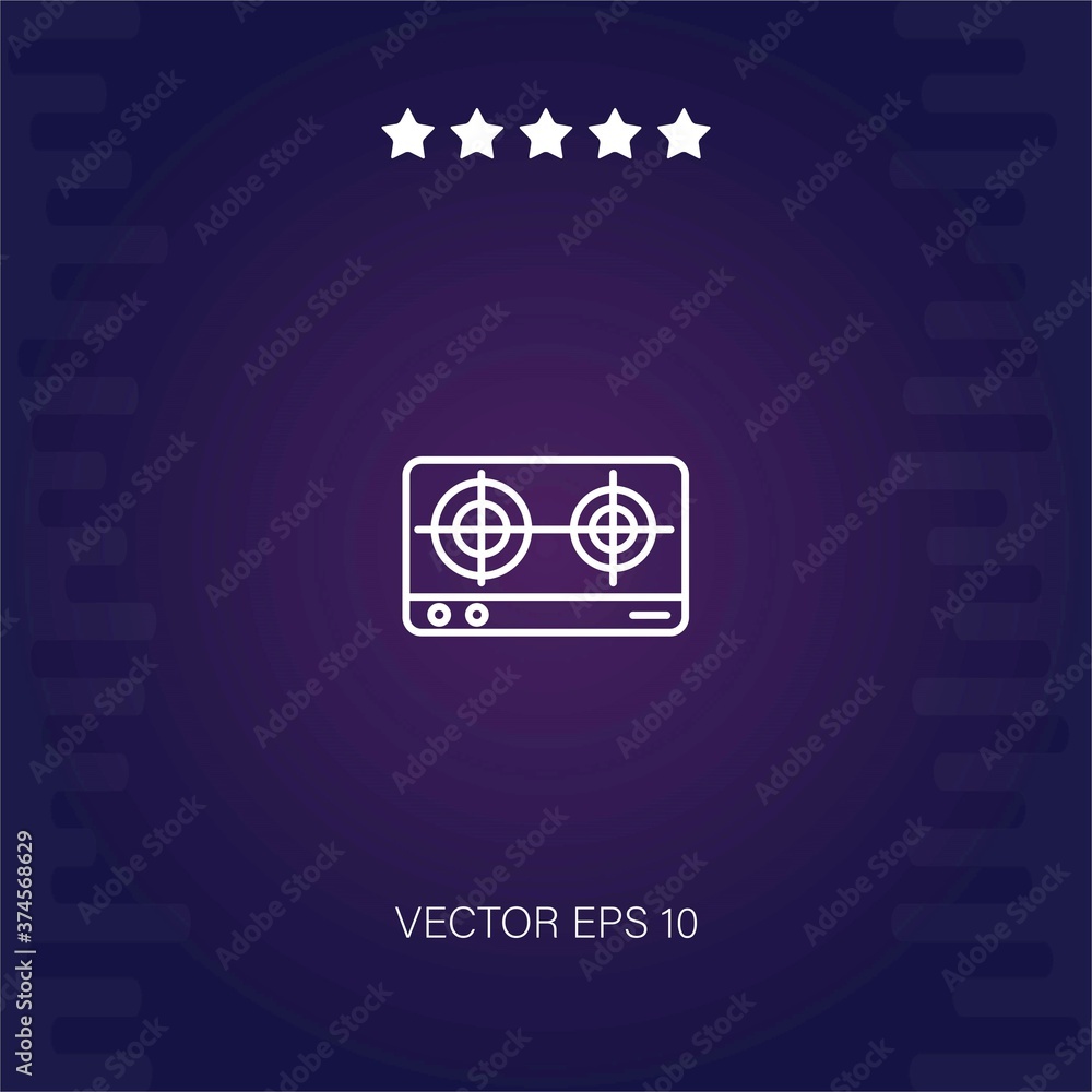 stove top view vector icon modern illustration stove top view vector icon modern illustration