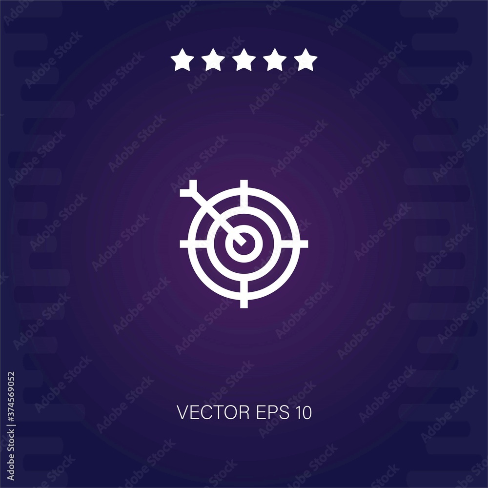 target vector icon modern illustration