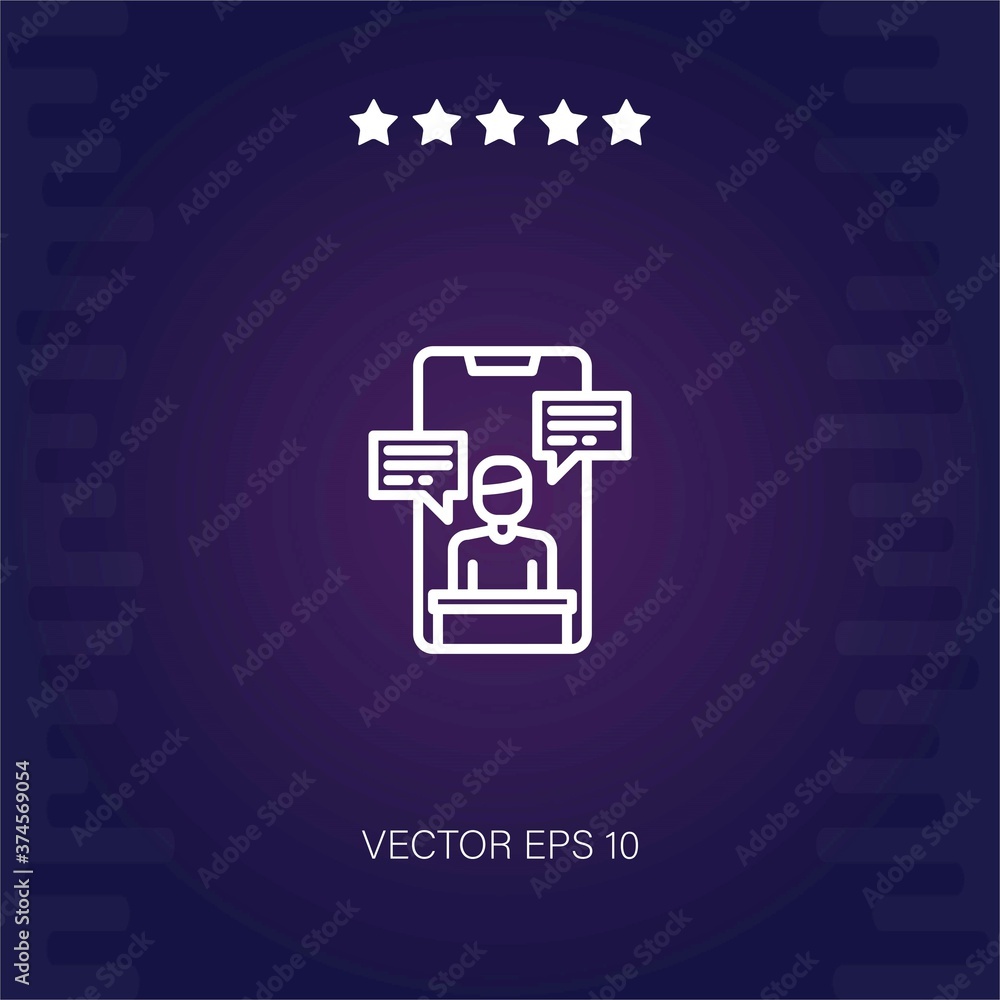video call vector icon modern illustration video call vector icon modern illustration