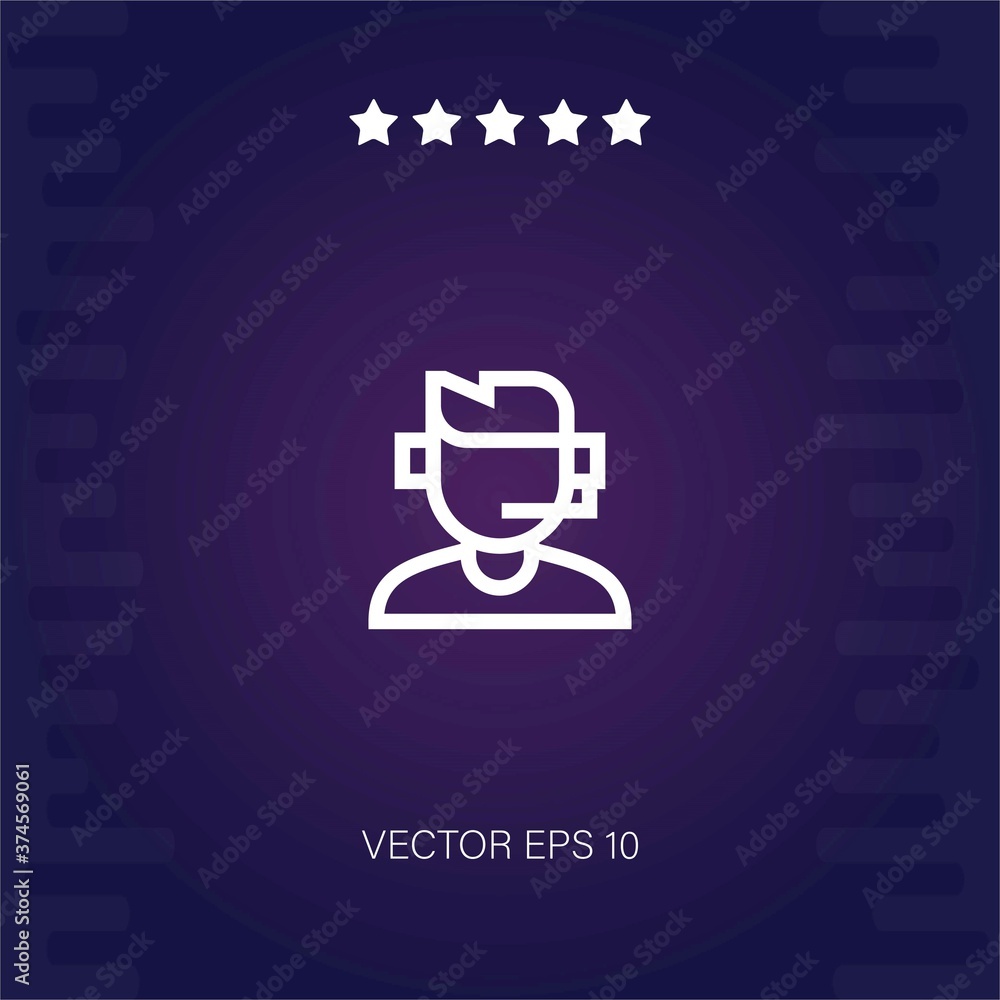 customer care vector icon modern illustration