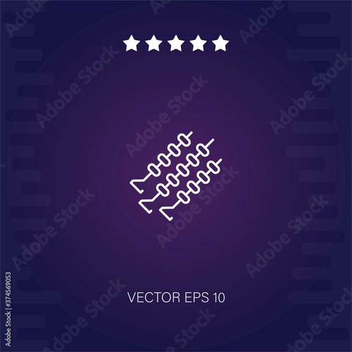 three shashlik vector icon modern illustration