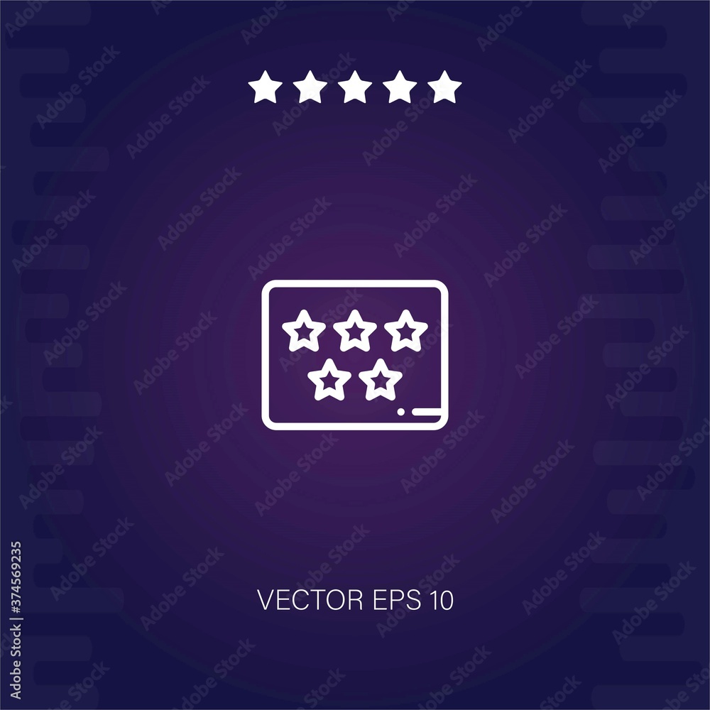 five stars vector icon modern illustration five stars vector icon modern illustration