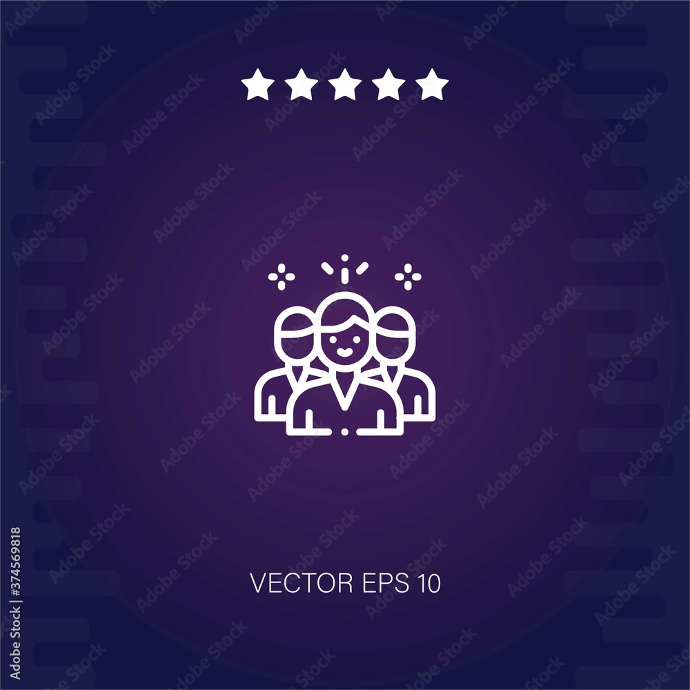 Fototapeta premium group vector icon modern illustration
