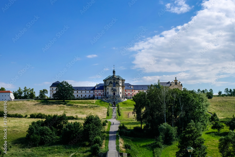 Front shot of baroque hospital castle Kuks in the Czech Republic