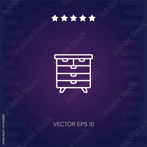 drawers vector icon modern illustration