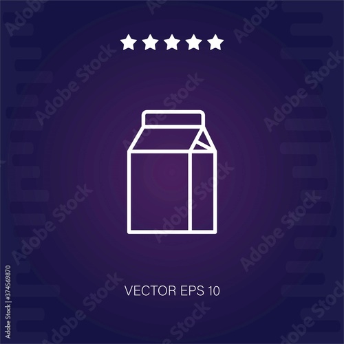 milk brik vector icon modern illustration