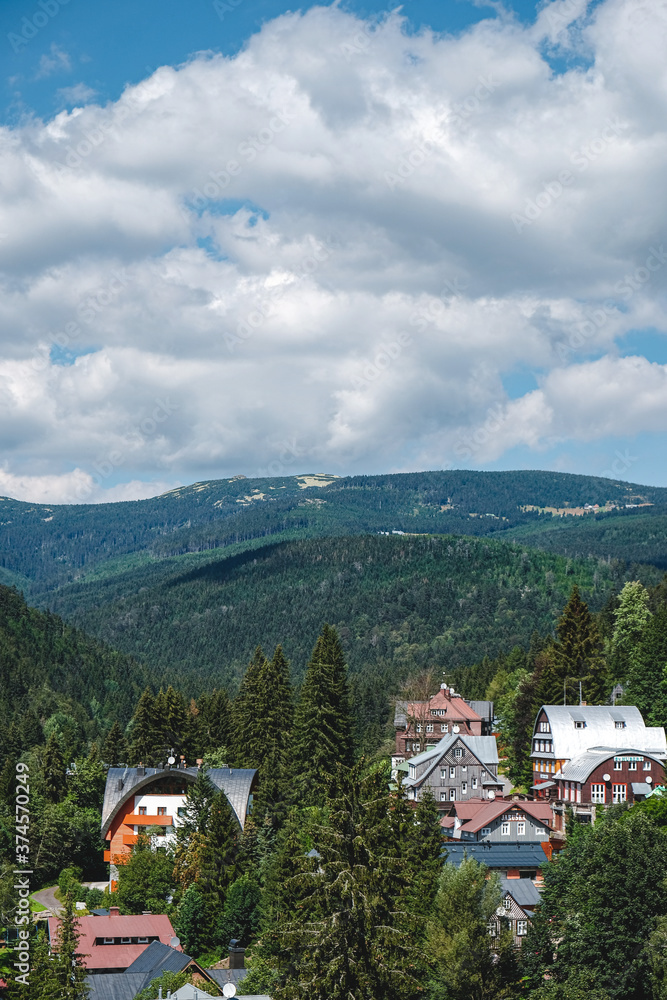 Village in a mountain valley