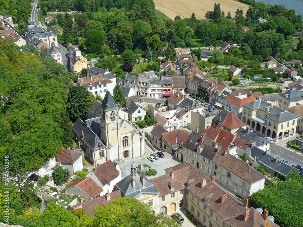France, Ville de la Roche-Guyon dans le Val d'Oise