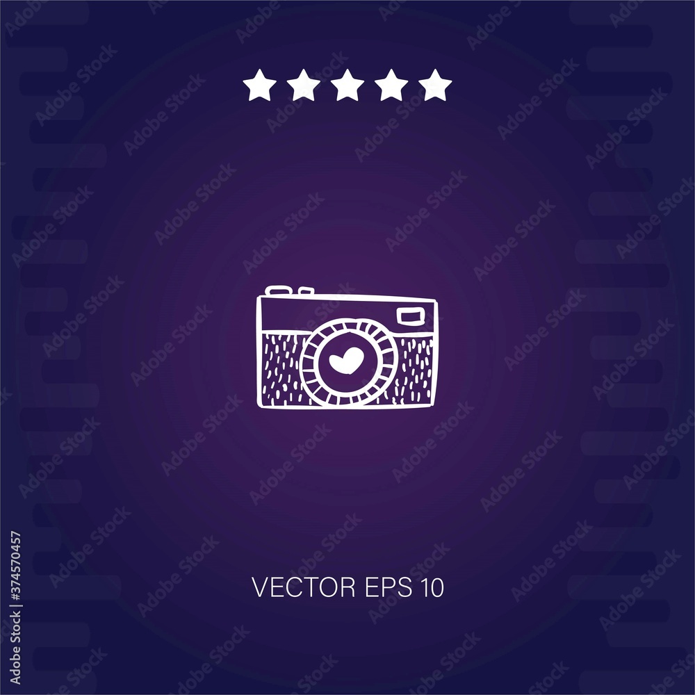 Obraz premium camera vector icon modern illustration
