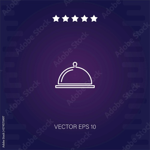 tray with cover vector icon modern illustration