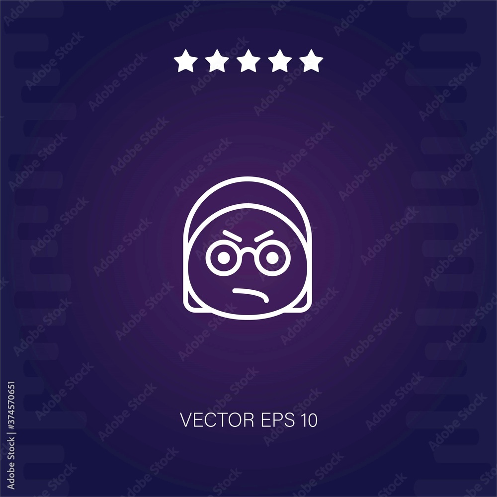angry vector icon modern illustration angry vector icon modern illustration