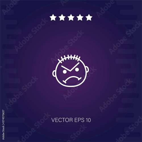 angry vector icon modern illustration