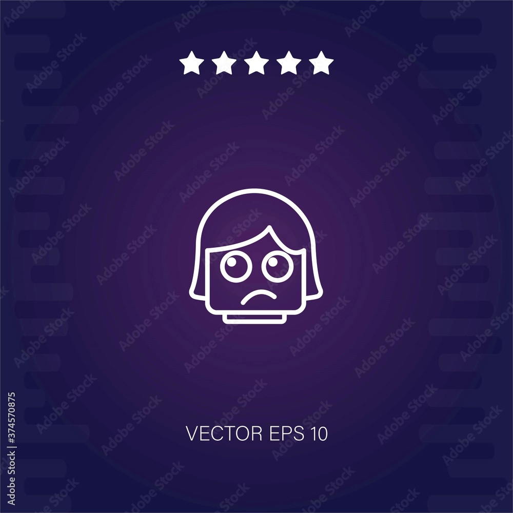 confused vector icon modern illustration confused vector icon modern illustration