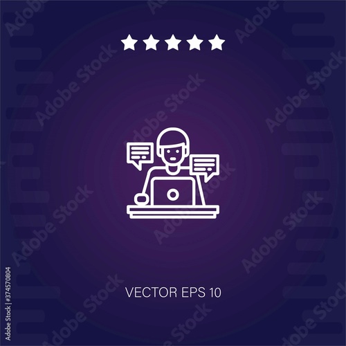 chat vector icon modern illustrator