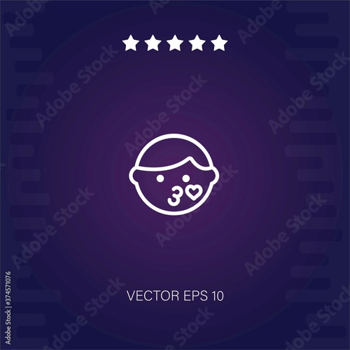 flirty vector icon modern illustration