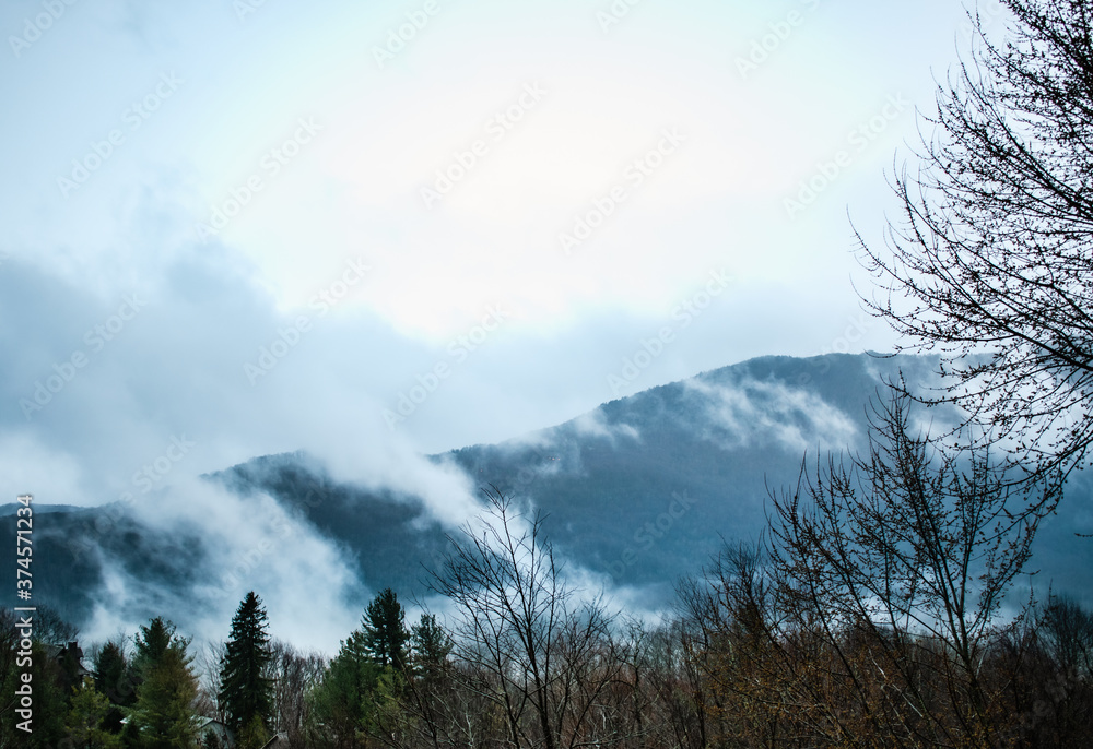 Misty Winter Mountains