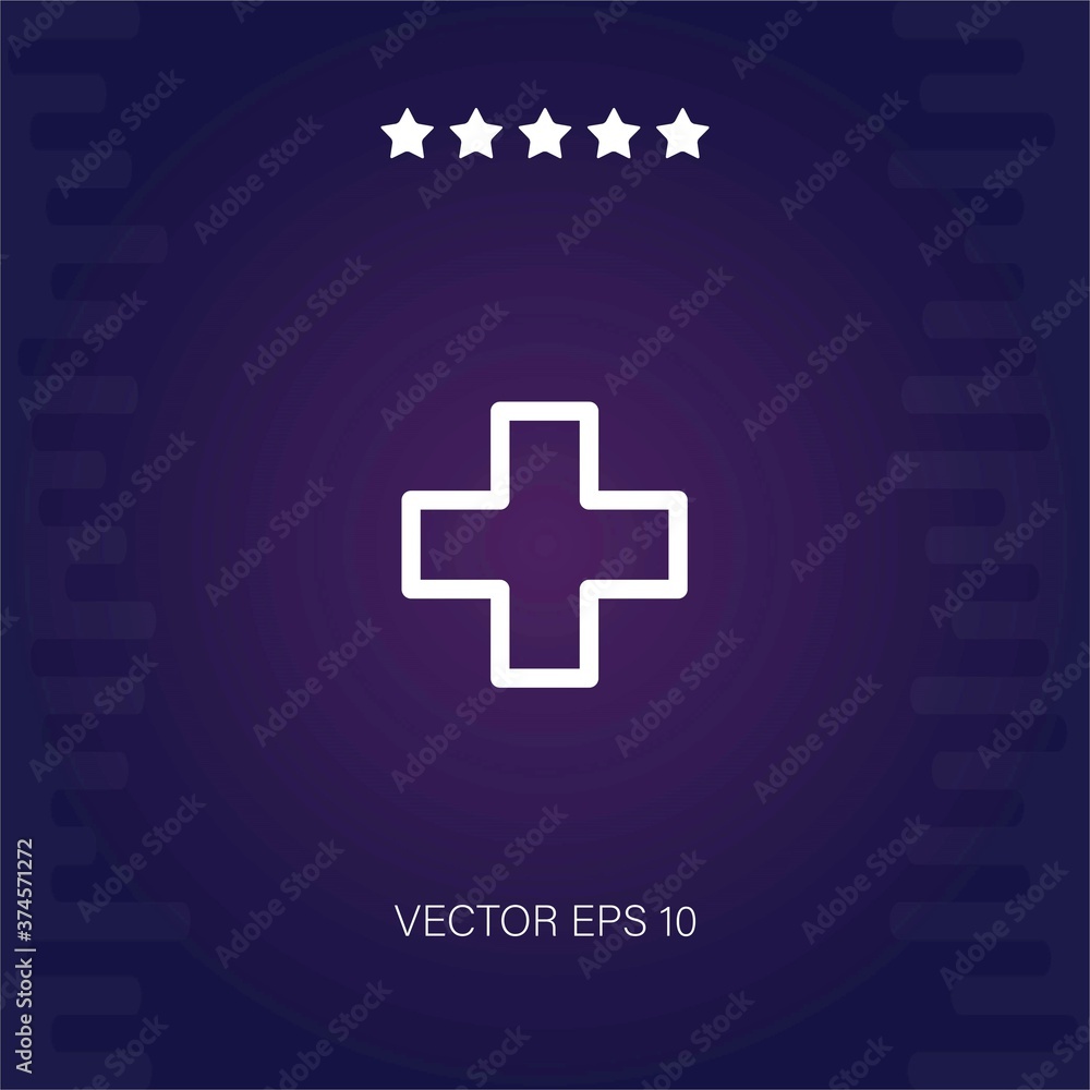Fototapeta premium hospital sign vector icon modern illustration