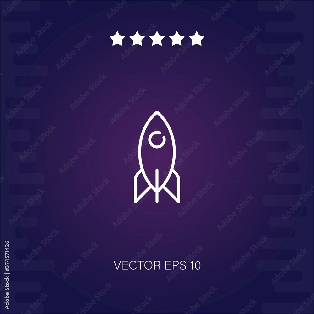 rocket launch vector icon modern illustration rocket launch vector icon modern illustration