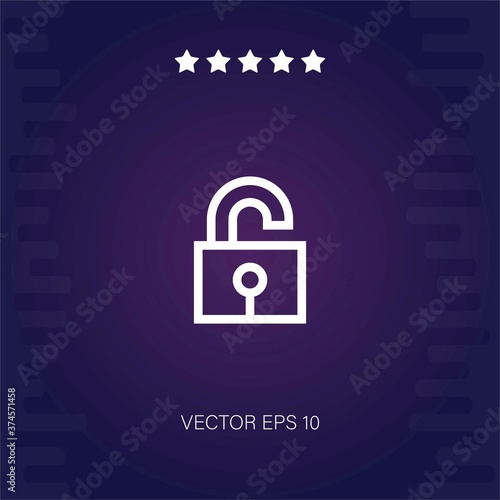 unlocked vector icon modern illustration