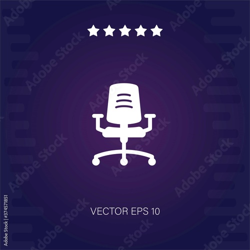office chair vector icon modern illustration