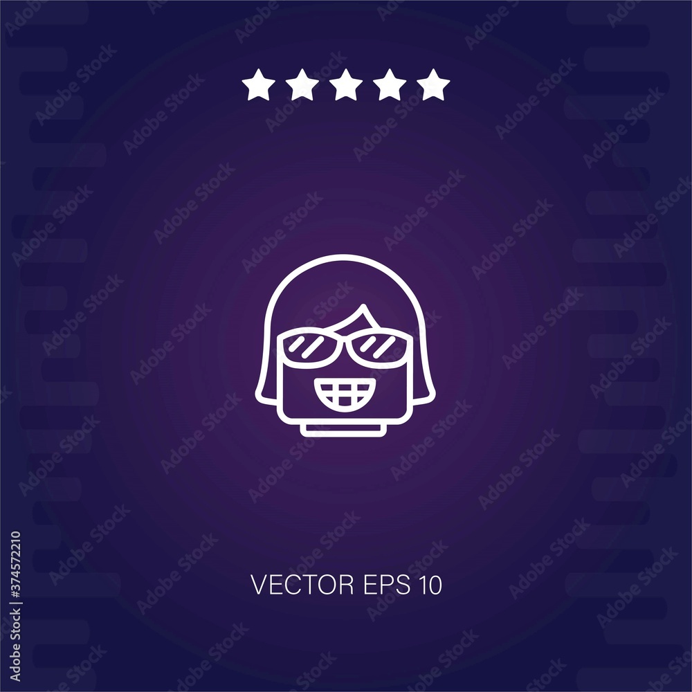 smug   vector icon modern illustration