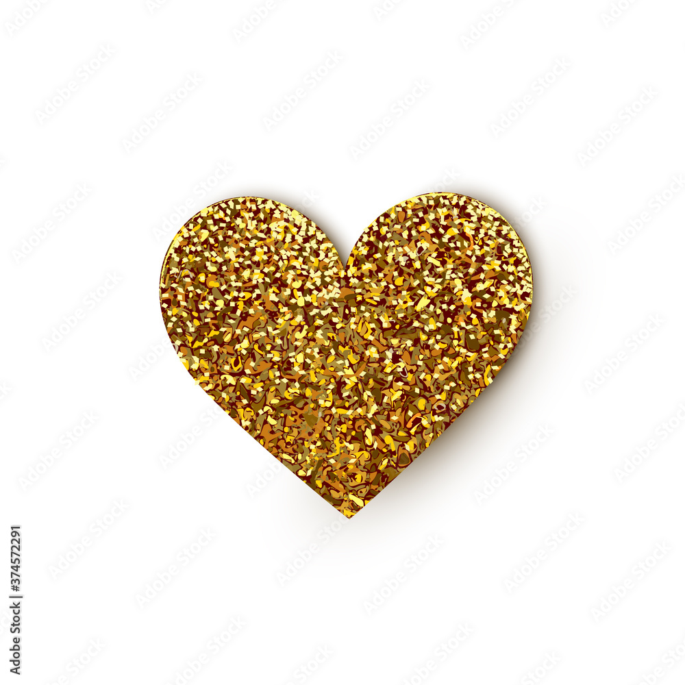 Gold glitter heart Gold glitter heart