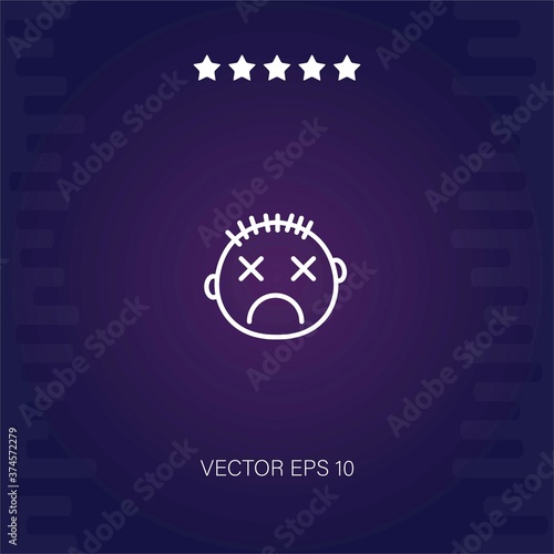 stunned vector icon modern illustration