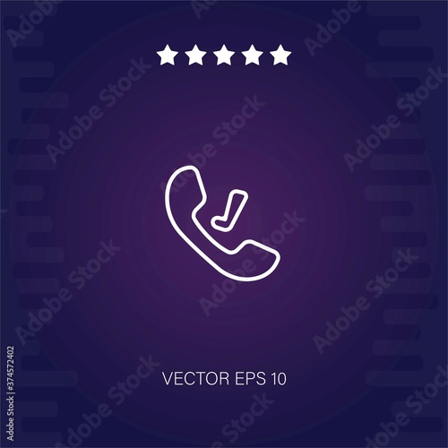 verified call sign vector icon modern illustration