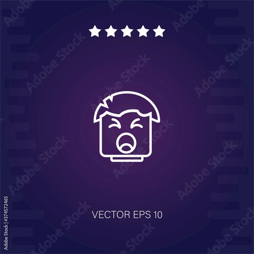 yawning   vector icon modern illustration