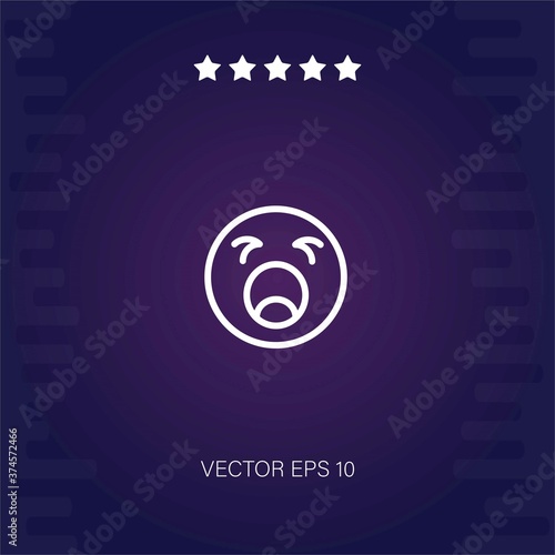 yawning   vector icon modern illustration