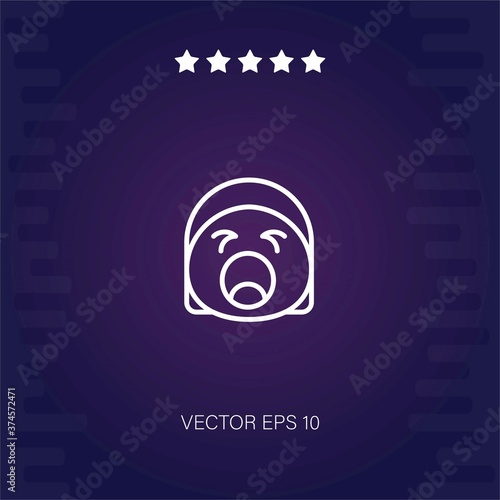 yawning   vector icon modern illustration