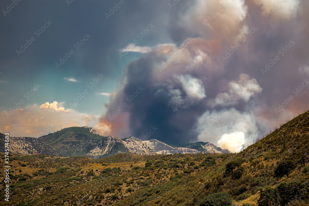 Fototapeta premium Pine Gulch Wildfire Colorado